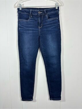 American Eagle Size 8 Short Women's Blue Jeans Next Level Stretch Jegging Denim